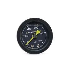 Hybrid Racing V2 Liquid Filled Fuel Pressure Gauge 0-100 PSI 1/8 NPT - Universal