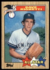 1987 Topps Baseball #616 Dave Righetti All-Star