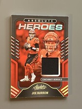 2022 Absolute /25 Joe Burrow Heroes NFL Jersey Patch Relic SP Holo Insert INVEST