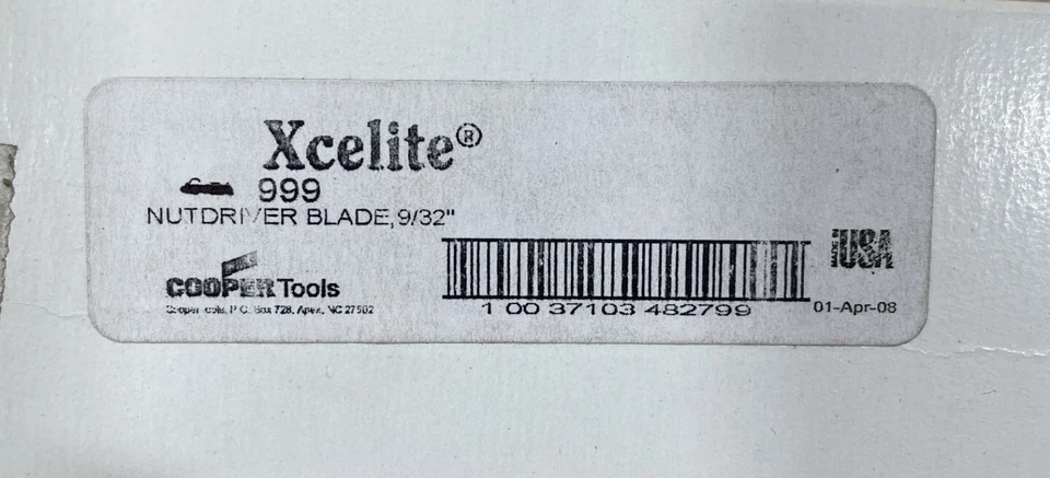 Xcelite 999 Nutdriver Blade, 9/32 In. x 3-5/8 In. Series 99, Lot of 2 - Image 2 of 4