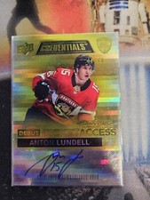 2021-22 Upper Deck Credentials Yellow /75 anton lundell #DTAA-al auto