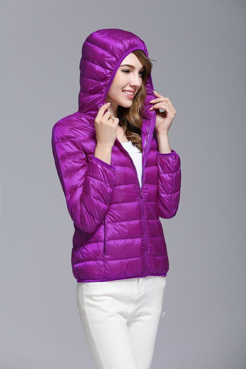 Winter Ultralight Women's Duck Down Girl Coat Short Hooded Jacket