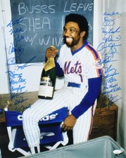 1986 New York Mets Team Signed 16x20 Photograph 26 Sig JSA COA Free Shipping