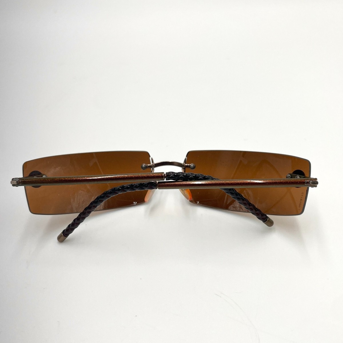 CHANEL SUNGLASSES 4047 C.184/59 62 16 120 Italy Brown Vintage Auth