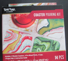 Brea Reese Coaster Pouring Project Kit 14 Piece Paint Set NEW C53
