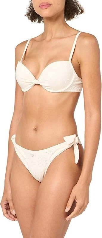 Emporio Armani женщин бюстгальтер пуш-ап и бант бриф Sangallo кружева бикини комплект Ecru M - Изображение 2 из 4