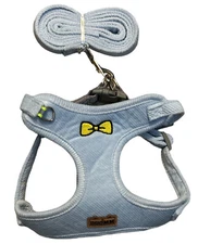 Dog Harness Size Large Blue Tie Cloth with Leash