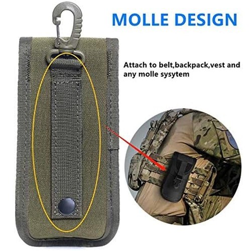 Portafoglio tattico EDC Molle Pouch portachiavi astuccio supporto marsupio