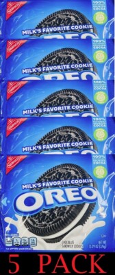 5x NABISCO OREO Vanilla Creme Chocolate Sandwich Cookies 13.29 oz - 5 PACK