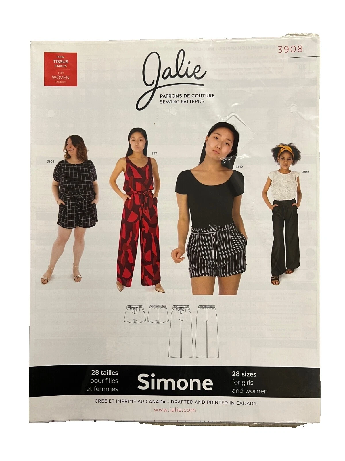 Patrones de costura Jalie Mujer Pantalones Cortos