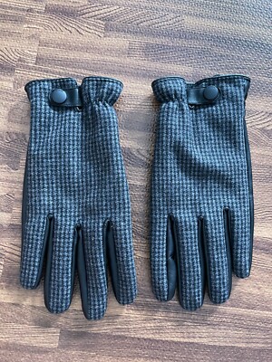 Express Women s Gloves Houndstooth Black-Gray Size L / XL