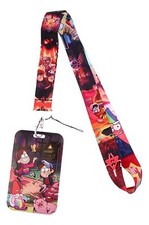 Gravity Falls Cartoon Characters Lanyard Keychain with ID Holder