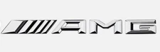 Los7 for 3D Badge AMG Emblem Chrome Rear Trunk Letter Logo Mercedes 2017+