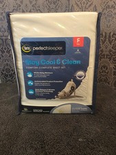 Serta Perfectsleeper white elastic wicking stain/wrinkle free sheet set for Full