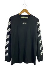 OFF-WHITE/Long Sleeve T-Shirt/M/Cotton/Black/OMAB001S20185003/BAGGAGE ARROW L/S