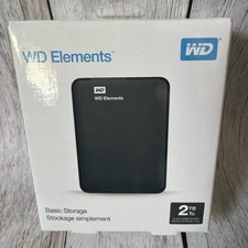 WD 2TB Elements Portable External Hard Drive HDD USB 3.0 PS4 & Xbox - Black