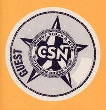 CSN Crosby Stills & Nash Vintage Satin Backstage Pass - GUEST