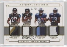 2017 Panini National Treasures Prime 22/25 Dede Westbrook Leonard Fournette 1s6