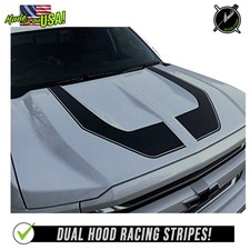 Hood Racing Stripes Graphics - Fits 2016-2018 Z71 Chevy Silverado
