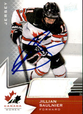Jillian Saulnier Signed 2020 Upper Deck Canada Jersey Card PWHL Boston Fleet