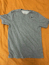 Nike Dri-FIT Men's Gray Crew Neck Short Sleeve Moisture Wicking Tee L