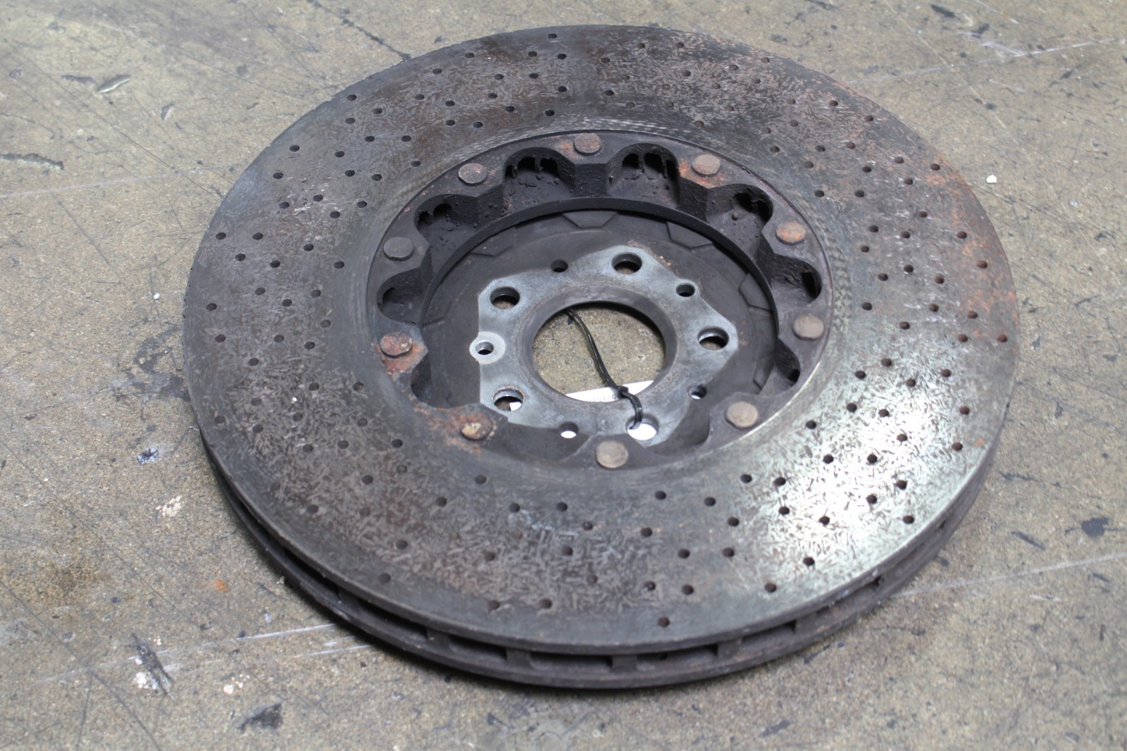 Ferrari 458 Italia, Front CCM Brake Rotor, Carbon Ceramic, Dmg, Used, P/N 251858