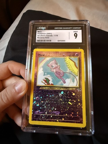 2001 Pokemon Southern Islands #1/18 Mew Reverse Holo CGC 9 MINT w/ Swirl Jonas