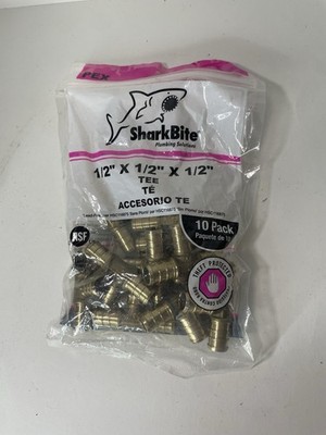 Shark Bite U362A 1/2'' x 1/2'' x 1/2'' TEE  Push-Fit  Fitting 10pack
