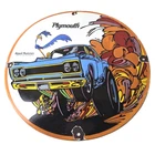 Vintage Mopar Plymouth Porcelain Sign - Road Runner Auto Shop Gas Pump Sign