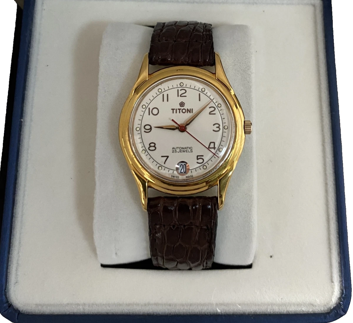 Montre Vintage TITONI Cosmo King Automatique Suisse - Années 60 - Date - État Fonctionnel