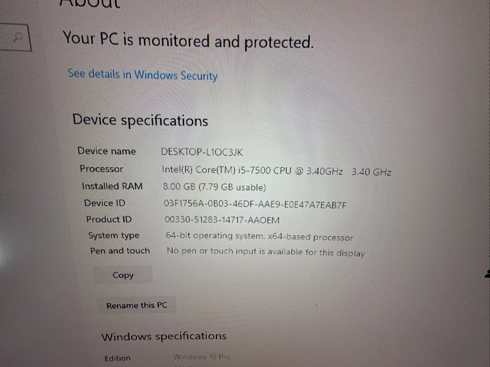 HP Z2 Mini G3 i5 7500 3.4GHz 1TB HDD 8 GB W10 Pro - Image 2 of 4
