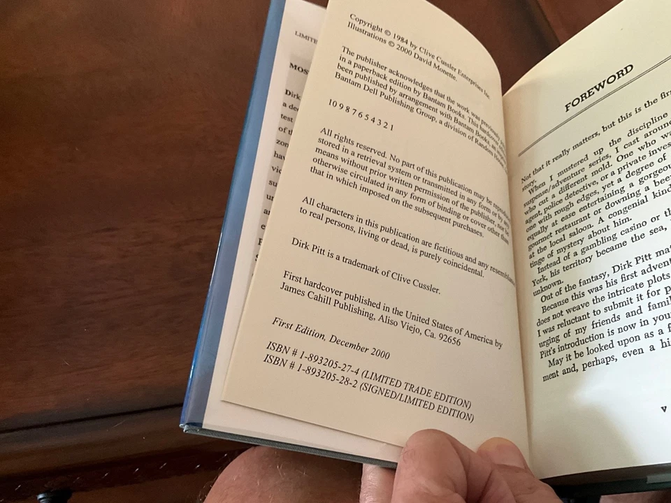 PACIFIC VORTEX - CLIVE CUSSLER SIGNED - LIMITED TRADE HARDCOVER Foto 3 de 3