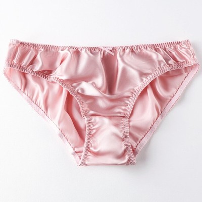 Womens Daliy Underwear Cheeky Shiny Satin Panties Silk Panties Briefs
