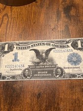 1899 $1 SILVER CERTIFICATE!! BLACK EAGLE!! NO RIPS! NO TEARS!! WOW!!!