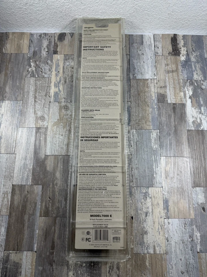 Lights Of America Portable Under Cabinet Fixture 18” 7000 E - New Old Stock - Image 4 of 4