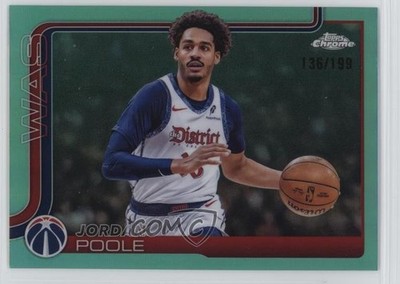 2025-26 Topps Chrome Aqua Refractor 136/199 Jordan Poole #207 pl8