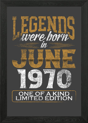 Legends were born in 1970 Gerahmtes Wandbild Poster Leinwanddruck Bild