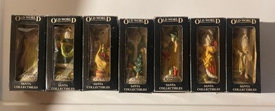 Christmas Ornaments Old World Santa Collectable Lot Vintage 7 Of Many Dates