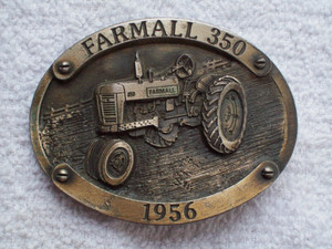 VINTAGE IH INTERNATIONAL HARVESTER BELT BUCKLE ~ 1956 FARMALL LIMITED EDITION