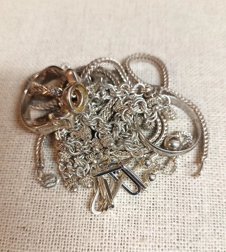 Vintage-Modern Sterling Silver Jewelry Lot 38 Grams Cha Cha Bracelet And More