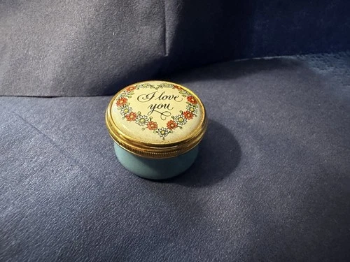 Halcyon Days Emallie Pill Box - I love You Halcyon Days Enemels pill box