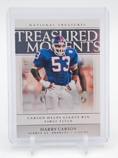 HARRY CARSON 2019 NATIONAL TREASURES TREASURED MOMENTS /75 #70 GIANTS Q5194