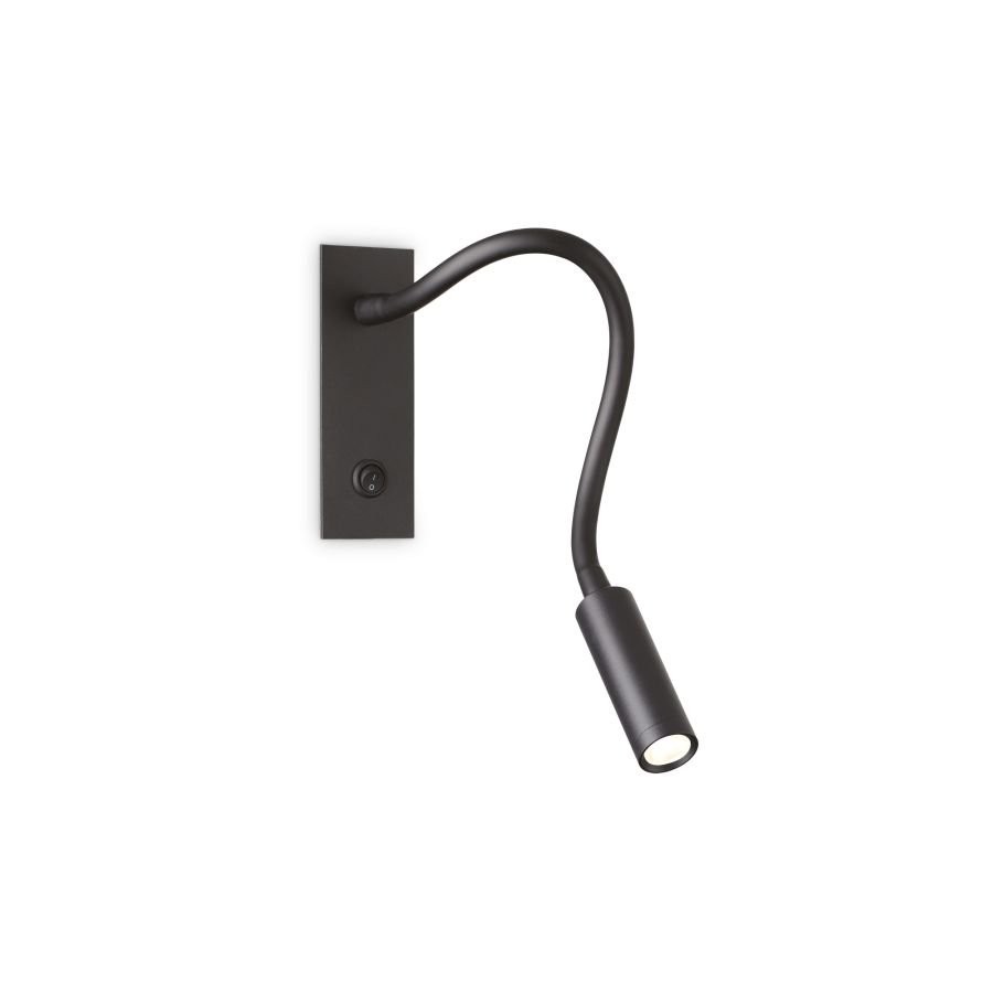 Applique LED Ideal Lux IO AP NERO: Lampada Design Minimal L 45mm