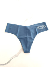 Victoria's Secret Sport VSX No-Show Thong Panty Blue