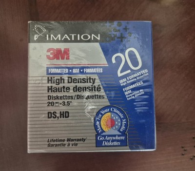 IMATION 3M HD 3.5'' Formatted Floppy Disks - 20 Pack - Sealed Vintage 