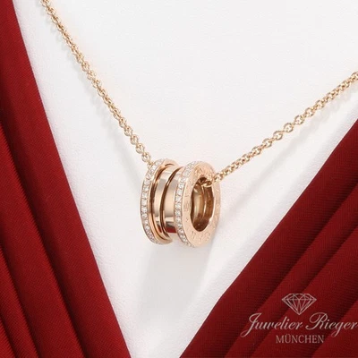 Bulgari Collier B-Zero 1 Rosegold 750 Diamanten 2021 350052 Halskette Gold - Bild 1 von 4
