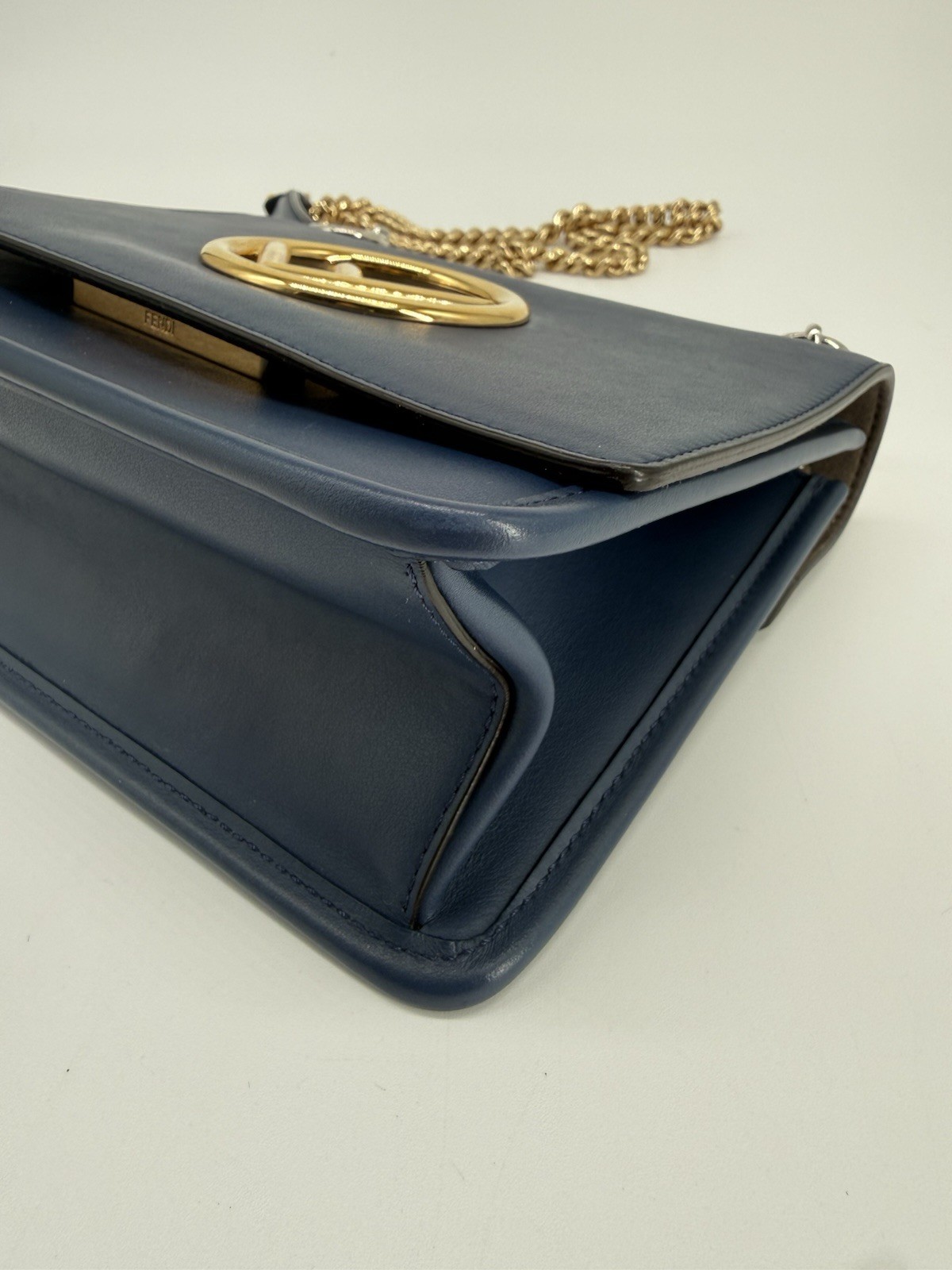 Fendi Kan I Blue Leather Shoulder Bag — image 8