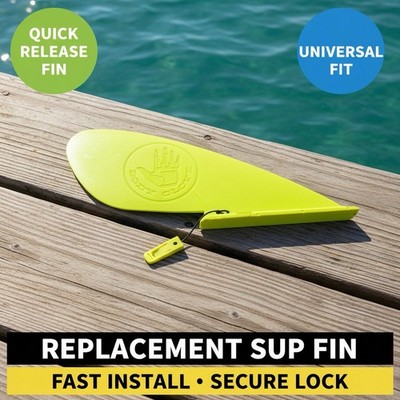 Body Glove Neon Yellow-Green Removable Center Fin for Inflatable SUP Paddleboard