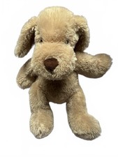 Adorable Tan Puppy Dog Plush Stuffed Animal Soft Cuddly Toy Kids Playtime Friend