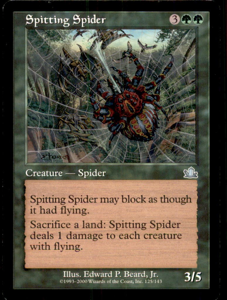 Spitting Spider LP Light Play Prophecy MTG [10432]